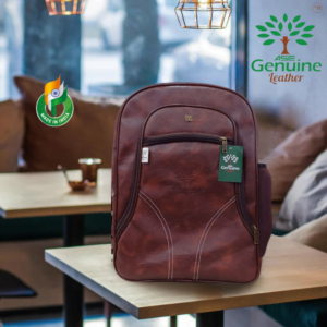 AseGenuineLeather Backpack Cherry colour Bag